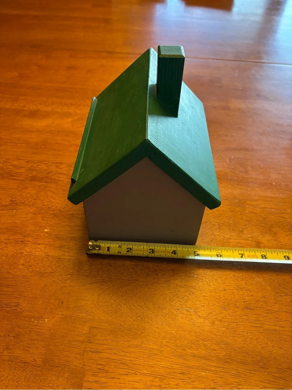 Vintage recipe box. House shaped. Folkart whimsical.